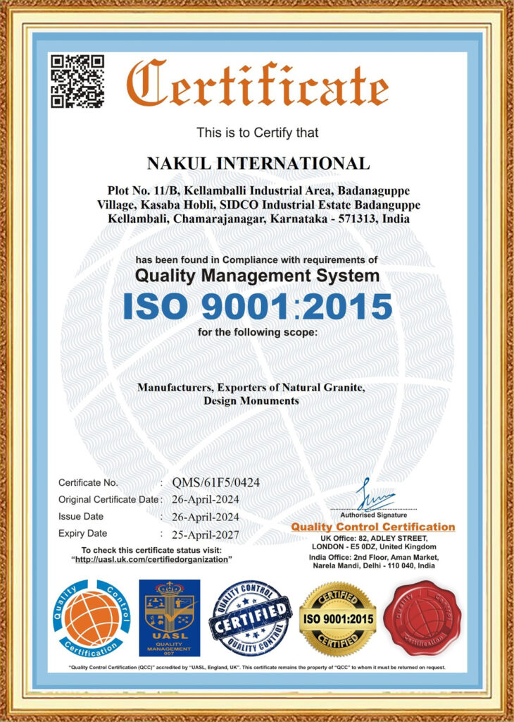 Nakul International Certificate