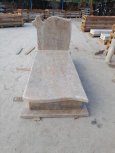 Millenium Cream Granite Tombstone Monument