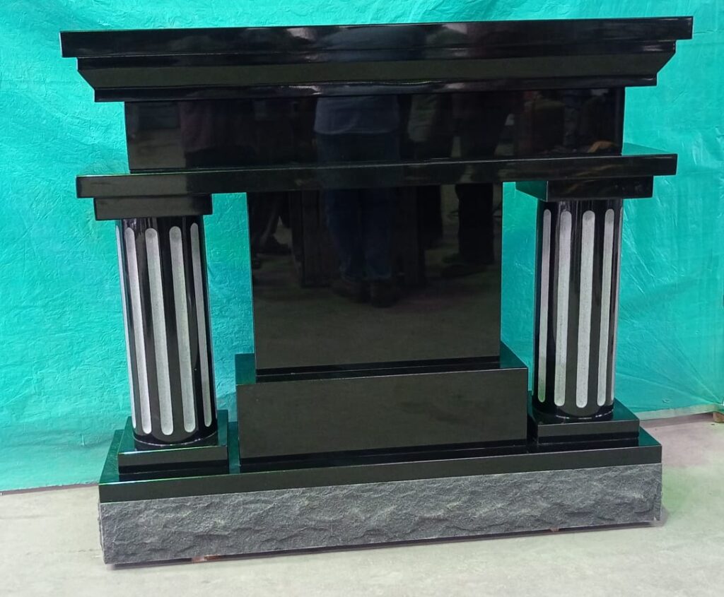 Absolute Black Granite Headstone Monument Absolute Black Granite Headstone Monument