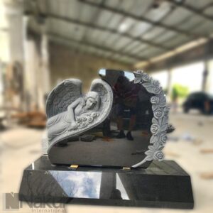 Angel Shaped Granite Monument