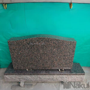 Mahagani Brown Granite Headstone with Base