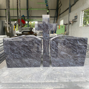 Vizag Blue Granite Tombstone Monument