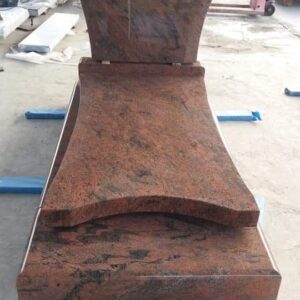 Red Multi Color Granite Tombstone