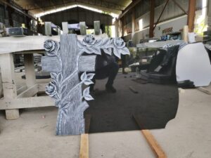 Tree Engraved Granite Headstone Monument