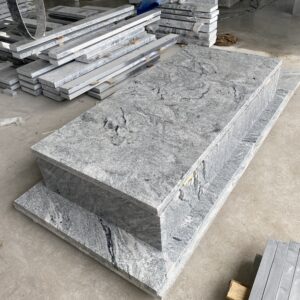 Viscon White Granite Tombstone