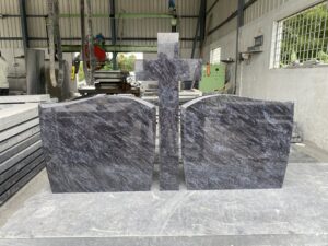 Vizag Blue Granite Headstone Monument