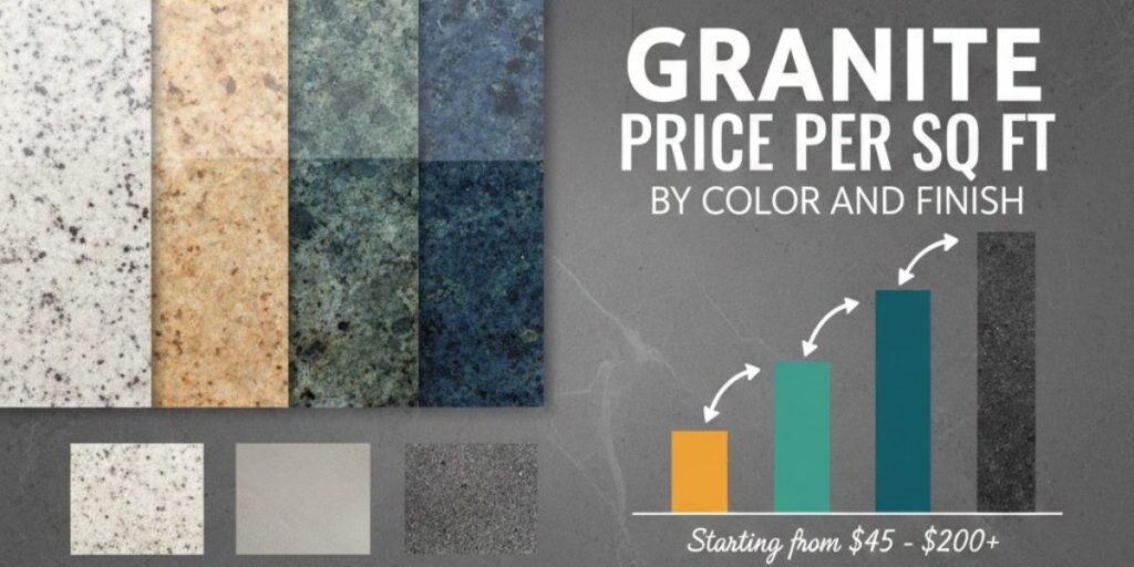 Granite Price per Sq Ft – By Color and Finish