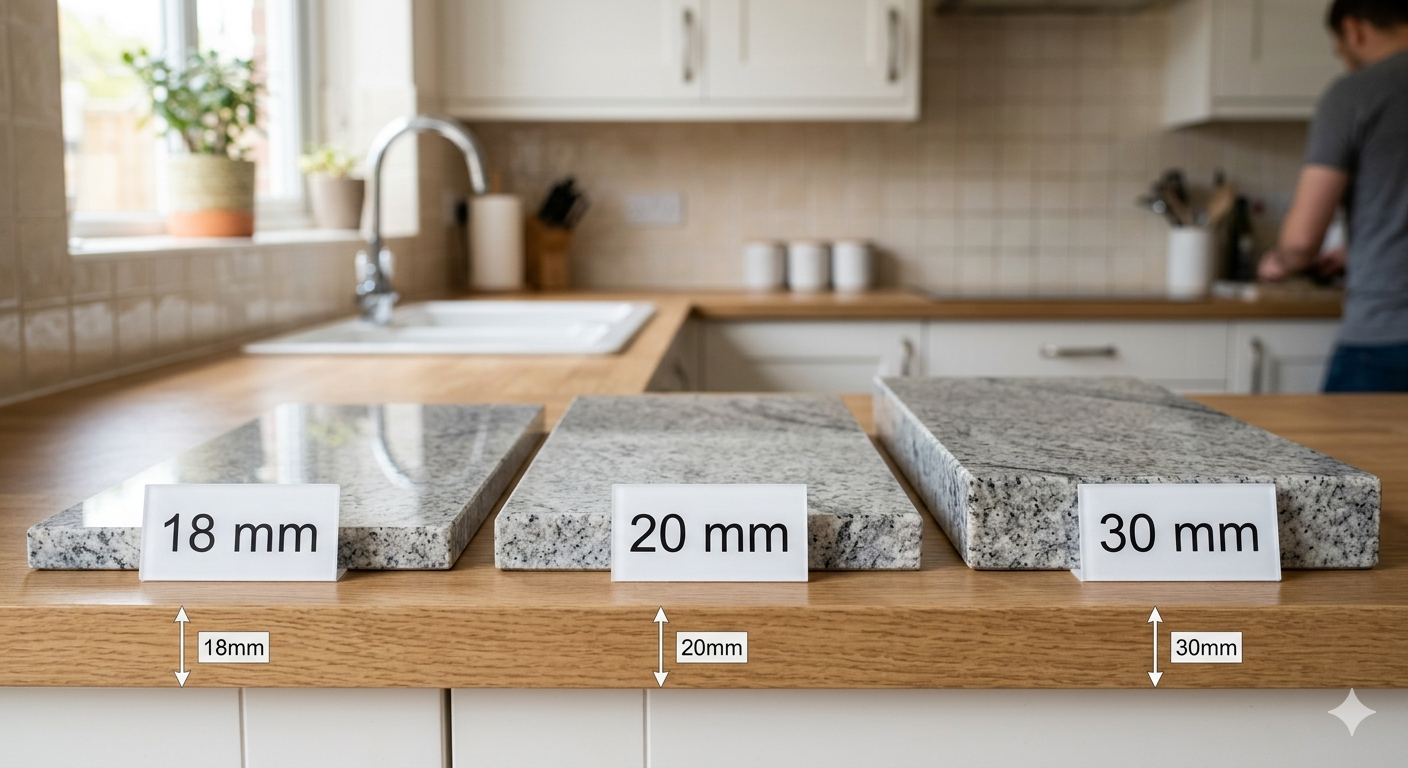Granite Thickness – 18 mm vs 20 mm vs 30 mm