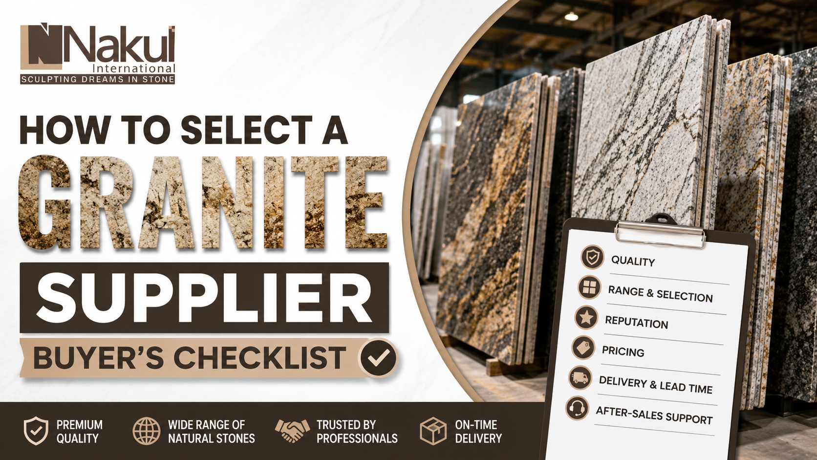 How to Select a Granite Supplier – Buyer’s Checklist
