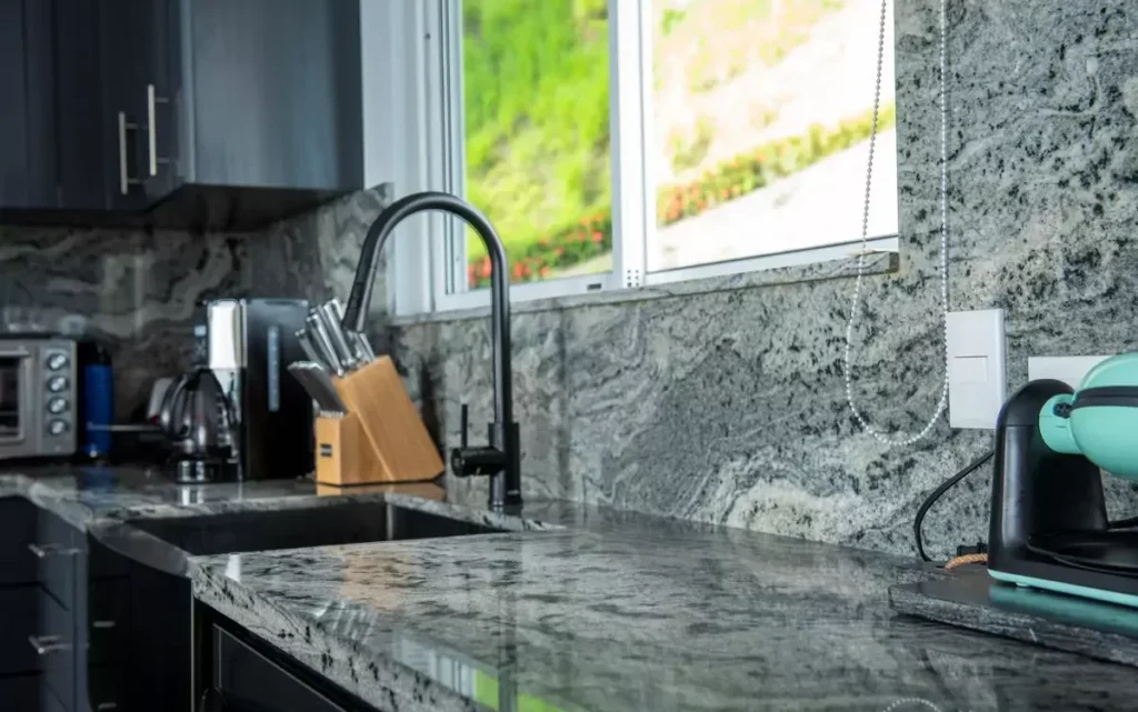 granite use in office interiors and commercial design