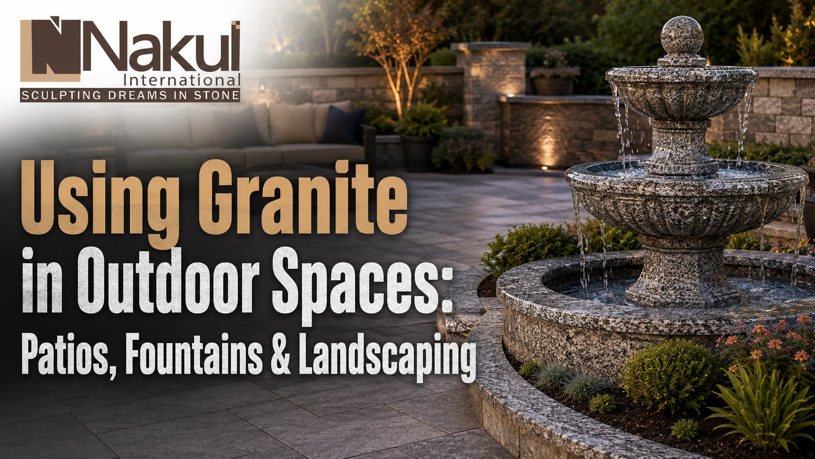 Using Granite in Outdoor Spaces Patios Fountains & Landscaping