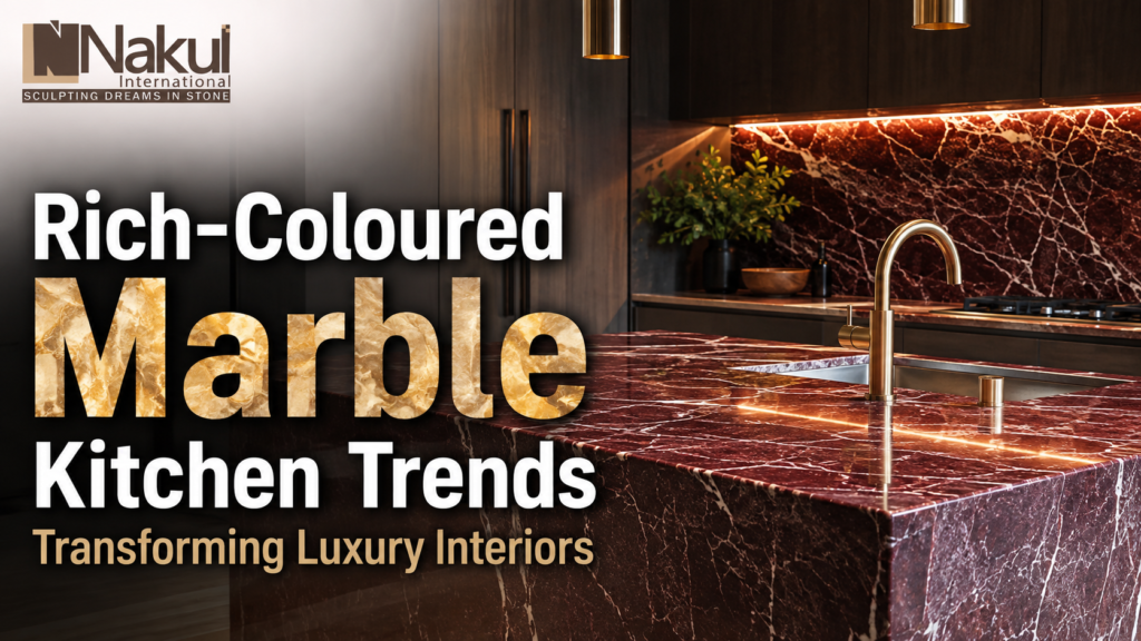 Rich-Coloured Marble Kitchen Trends Transforming Luxury Interiors