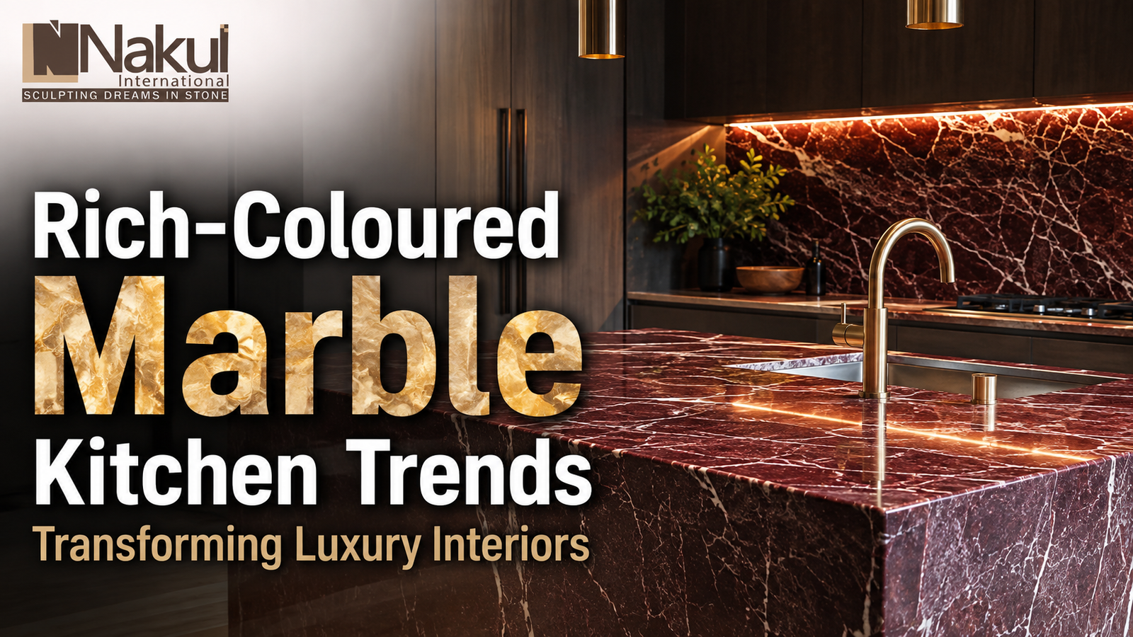 Rich-Coloured Marble Kitchen Trends Transforming Luxury Interiors