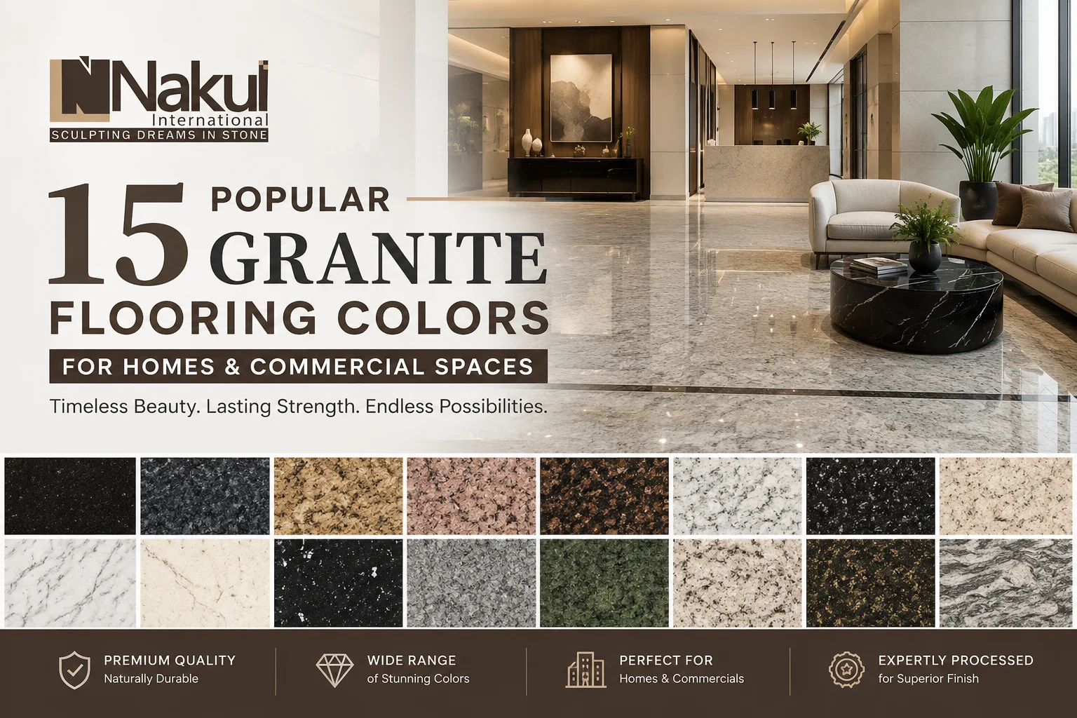 15 Popular Granite Flooring Colors for Homes Commercial Spaces